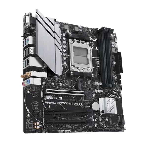 ASUS PRIME B650M-A WIFI II DDR5 6400MHZ 1XVGA 1XHDMI 1XDP 2XM.2 USB 3.2 MATX AM5 - 3