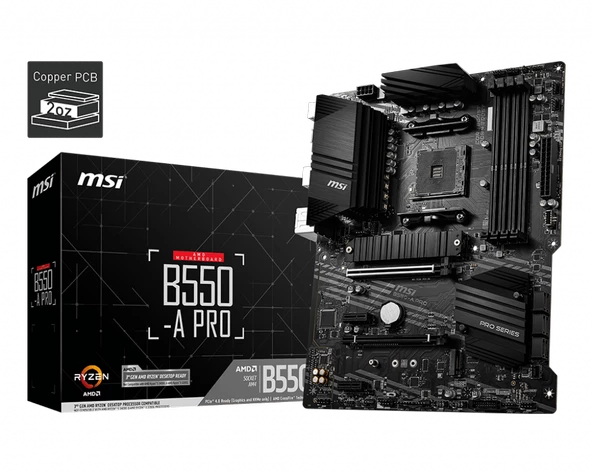 MSI B550-A PRO DDR4 3200MHZ 1XHDMI 1XDP 2XM.2 USB 3.2 ATX AM4