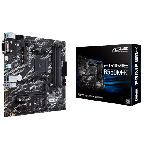 ASUS PRIME B550M-K DDR4 4600MHZ 1XVGA 1XHDMI 1XDVI 2XM.2 USB 3.2 MATX AM4 (AMD AM4 5000/4000 G/3000 SERİSİ İLE UYUMLU)