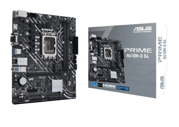 ASUS PRIME H610M-D D4 DDR4 3200MHZ 1XVGA 1XHDMI 1XM.2 USB 3.2 MATX 1700P