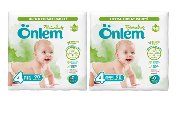 Önlem Bebek Bezi Botanika Ultra Fırsat Pk Beden: 4 (7 - 14 Kg) Maxi 180 Adet