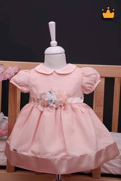 Babydola Kız Bebek Bayramlık Çiçek Detaylı Elbise 15190 - 9