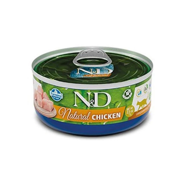 N&D Natural Tavuklu Konserve Yaş Kedi Maması 140 Gr ürün görseli