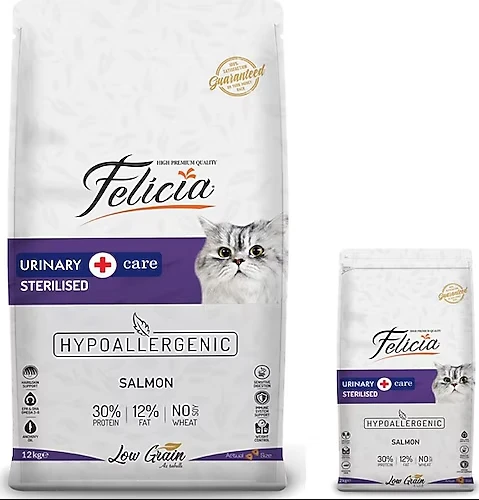 Felicia Sterilised Somonlu 12 kg + 2 kg Kısırlaştırılmış Yetişkin Kedi Maması - 1