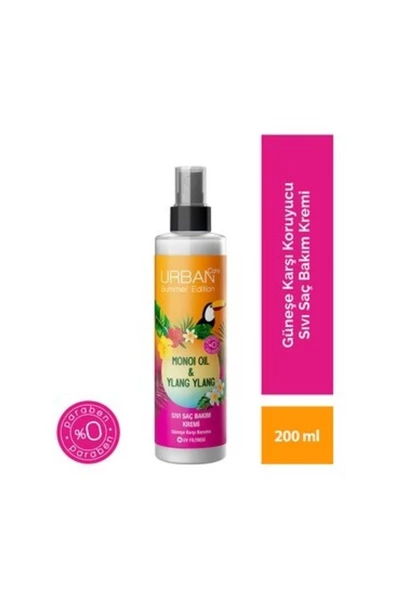 Boyalı Ve İşlem Görmüş Saçlar İçin Güneşe Karşı Koruyucu Canlandırıcı Sıvı Saç Kremi 200 ml