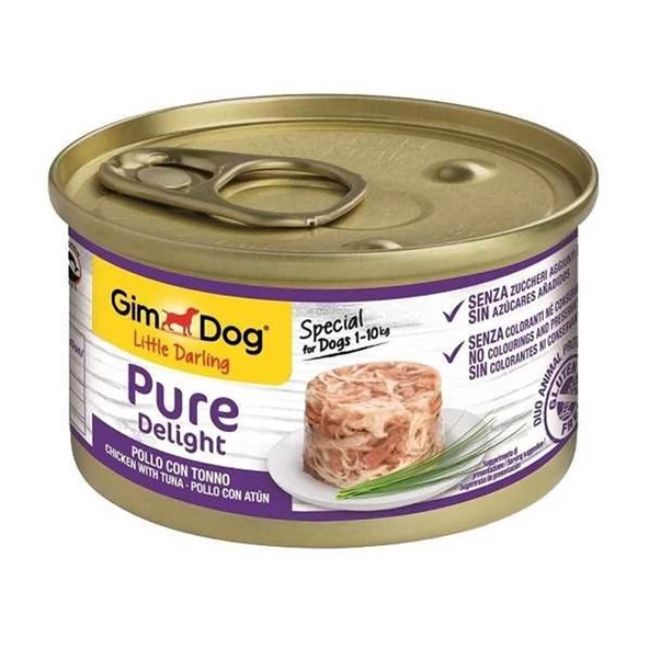 Gimdog Pure Delight Ton Balıklı Tavuklu Köpek Konservesi 85gr