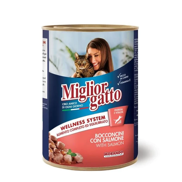 Miglior Gatto Somon Balıklı Kedi Konservesi 405gr - 1