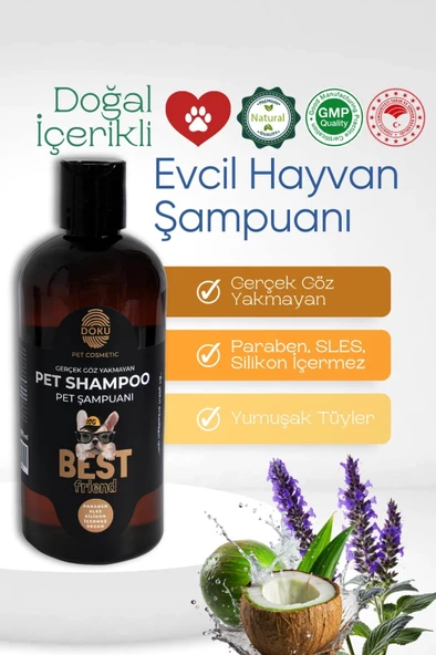 Pet Cosmetic Kedi ve Köpekler Için Göz Yakmayan Şampuan 500 ml