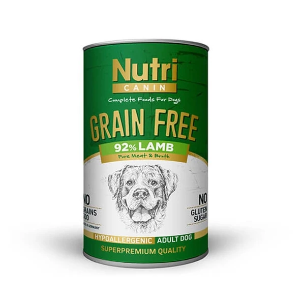 Nutri Canin Tahılsız Adult Kuzu Etli Konserve Köpek Maması 400 gr ürün görseli 1