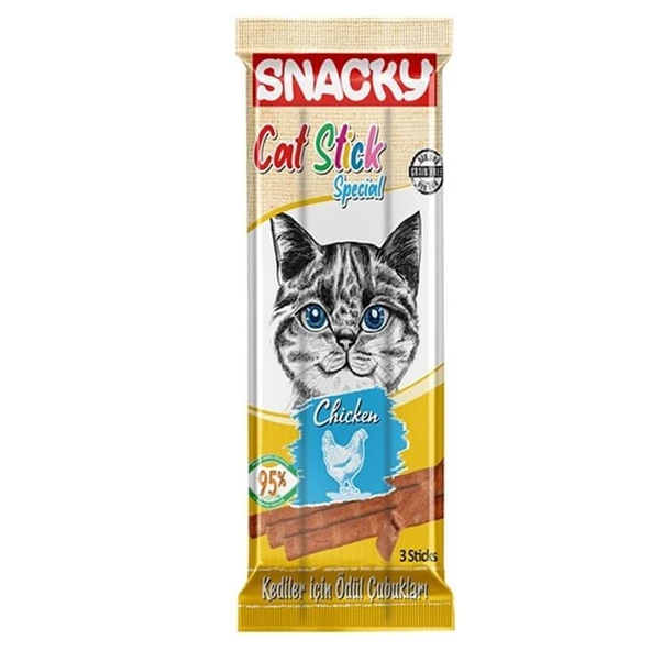 Snacky Tavuklu Stick Kedi Ödülü 3 x 5 gr - 1
