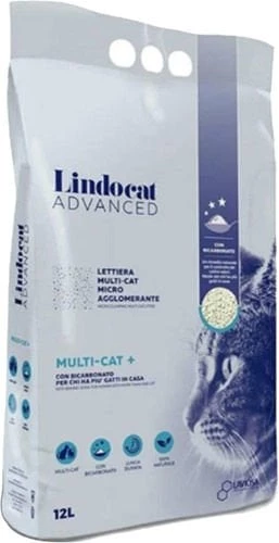 Lindo Cat Multi-Cat Kokusuz İnce Taneli 12 lt Kedi Kumu