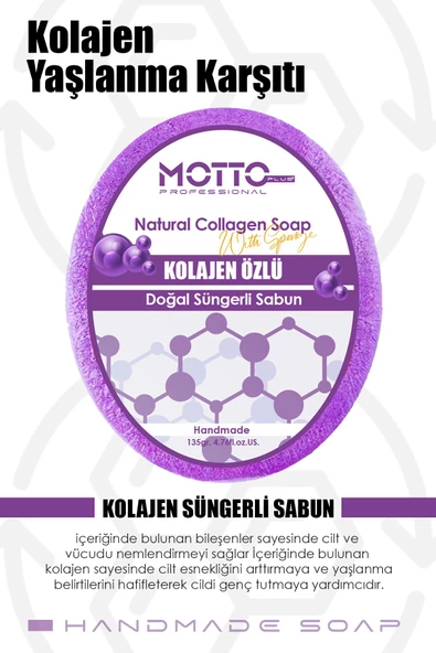 Yaşlanma Belirtilerine Karşı Etkili Oval Süngerli Kolajen Sabun 135 Gr. - 2