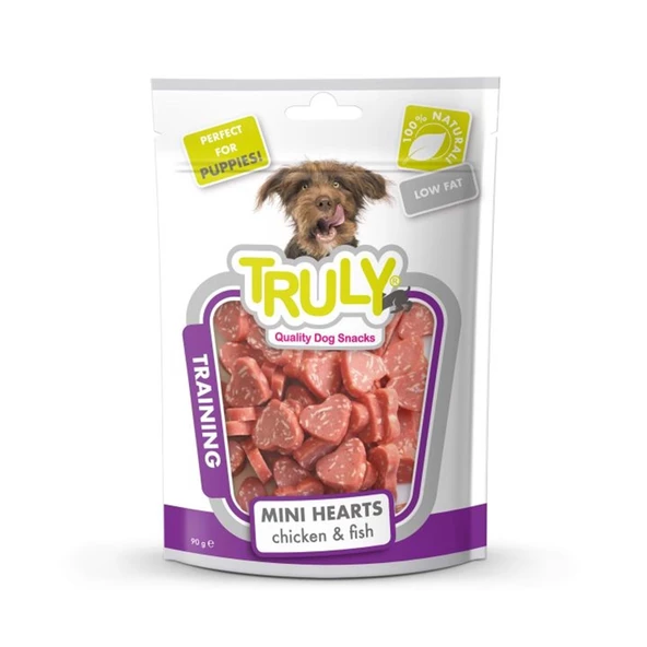 Truly Dog Mını Hearts Chıcken & Fish 90gr