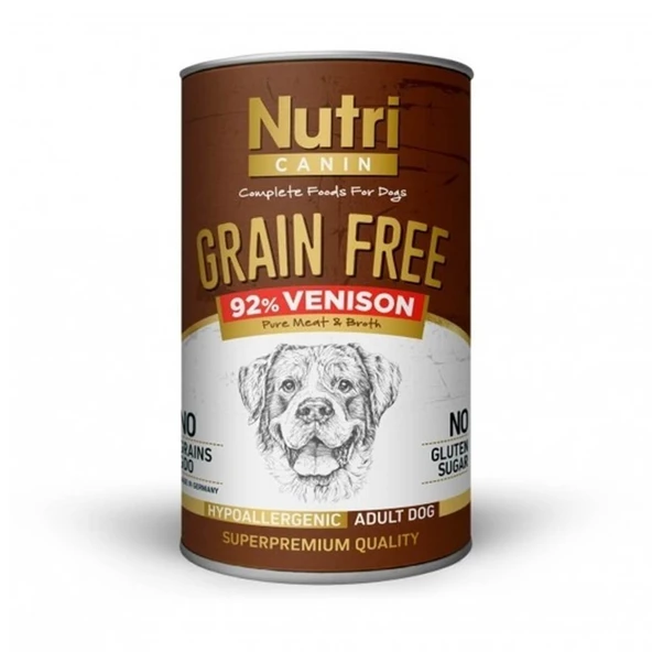 Nutri Geyikli Tahılsız Köpek Konserve Mama400 Gr. - 1