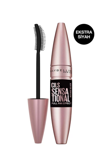 Maybelline New York Lash Sensational Yelpaze Etkili Intense Black Maskara - Ekstra Siyah