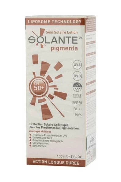 Solante  Koyu Lekelere Karşı Güneş Losyonu Spf 50+ 150 ml