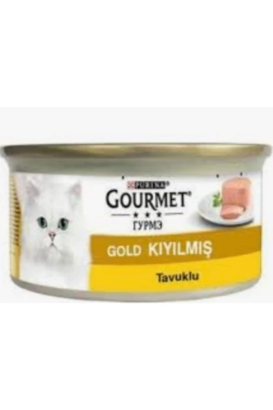 Gold Kıyılmış Tavuklu Yetişkin Kedi Konservesi 85gr X 24 Adet