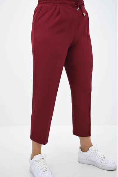 Kadın Büyük Beden Yüksek Bel Dökümlü Pantolon 6201-25 - 10