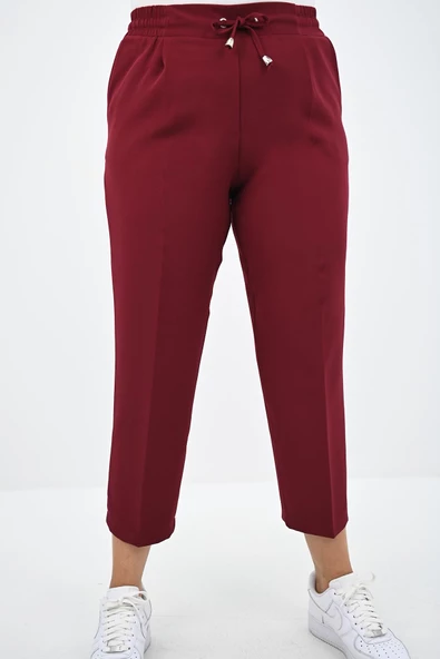 Kadın Büyük Beden Yüksek Bel Dökümlü Pantolon 6201-25 - 9