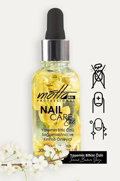 Motto Plus Professional Yasemin Bitki Özlü Kırılma Önleyici Tırnak Bakım Yağı 30ml - Resim 2