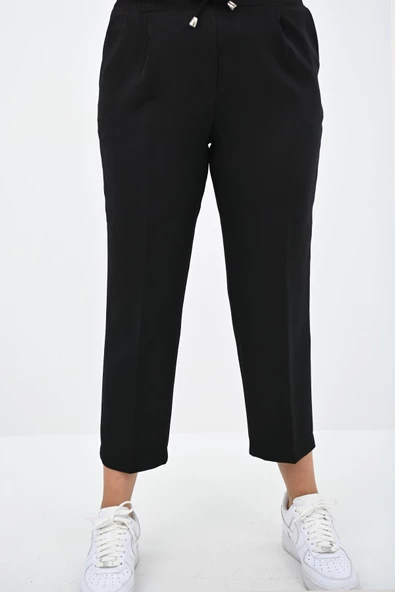 Kadın Büyük Beden Yüksek Bel Dökümlü Pantolon 6201-25 - 2