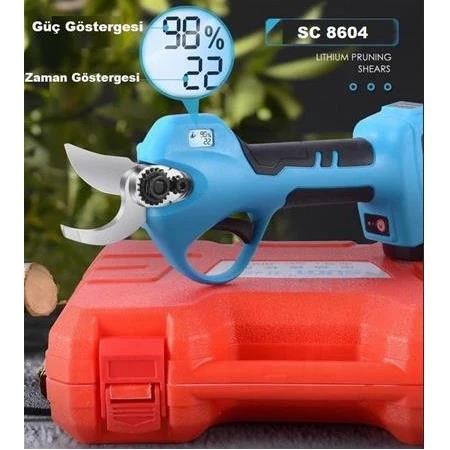 Suca SC 8604 Akülü LED Göstergeli Budama Makası 32 mm 2 Akülü - 5