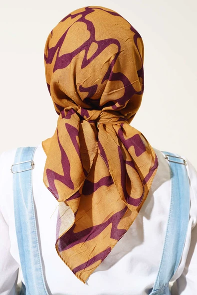 Kamuflaj Desen Bambu Eşarp Zeytin Yeşili - Resim 3