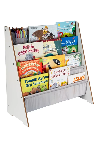 Montessori Çocuk Kitaplığı Beyaz Renk - 2