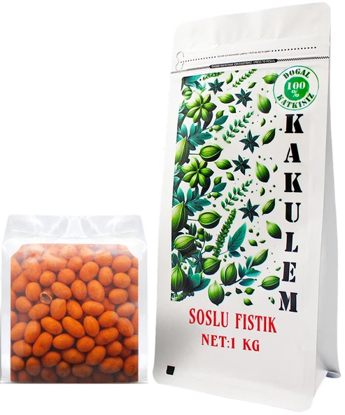 KAKULEM SERTİFİKALI Çıtır Cips Soslu Fıstık 1 KG