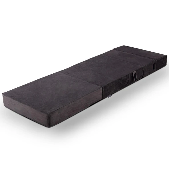 Valeria Kadife Katlanır Yatak Olabilen Tek Kişilik Koltuk Tek Kiremit - 10