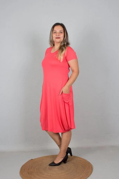 Büyük Beden Kadın Giyim Şalvar Model Elbise - 6
