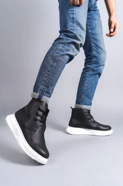 Franca Bağcıklı Cilt Erkek Spor Bot BT Siyah - 2