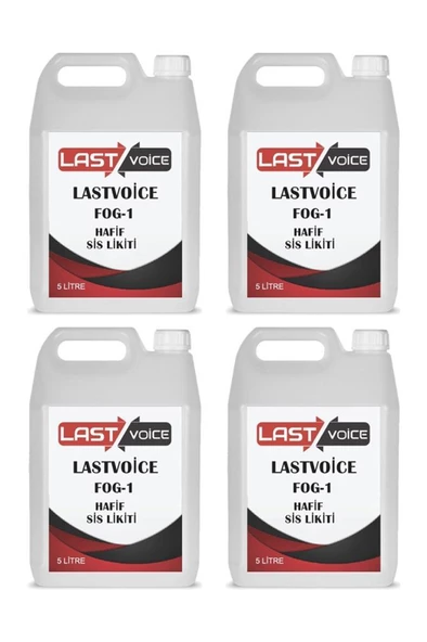 Lastvoice Fog-1-4X Sis Makinesi Likiti Sıvısı 5 Litre Hafif (4 Adet)