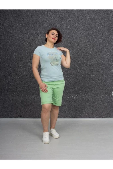 Büyük Beden Kadın Giyim Desenli Bluz Bz012 - 4