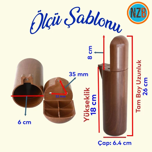 Mobilya Yükseltici Kanepe TV Ünitesi Koltuk Ayağı Baza Ayakları Ahşap Desenli Kahverengi Ceviz 18 cm - Resim 4