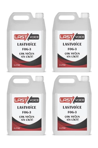 Lastvoice Fog-3-4X Sis Makinesi Likiti Sıvısı 5 Litre Çok Yoğun (4 Adet)