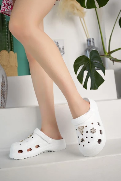 Taşlı Şık Tasarım Cross Unisex Terlik - 7