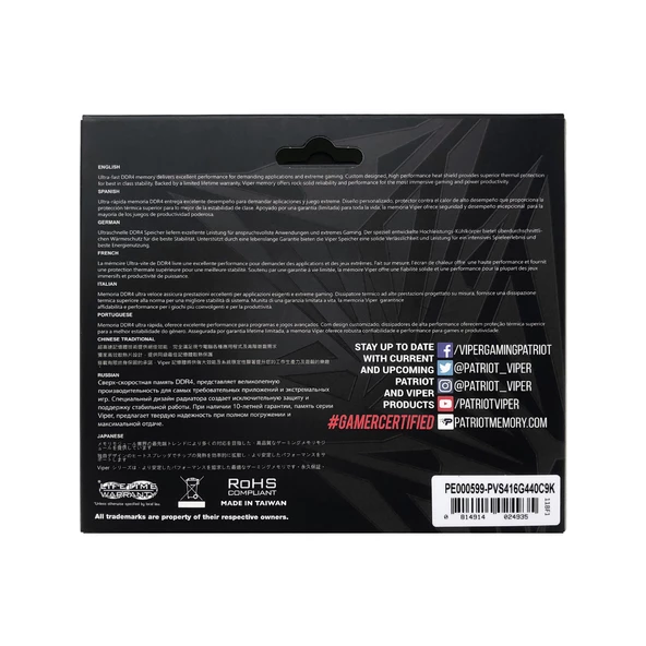 Patriot Viper Steel 32GB (2x16GB) DDR4 3200MHz CL16 Gaming Ram (Bellek) (PVS432G320C6K) - 9