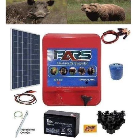 Pars Elektrikli Çit Ayı-Domuz Kovucu Eco Set 500 (Demir Direk İzolatörlü)