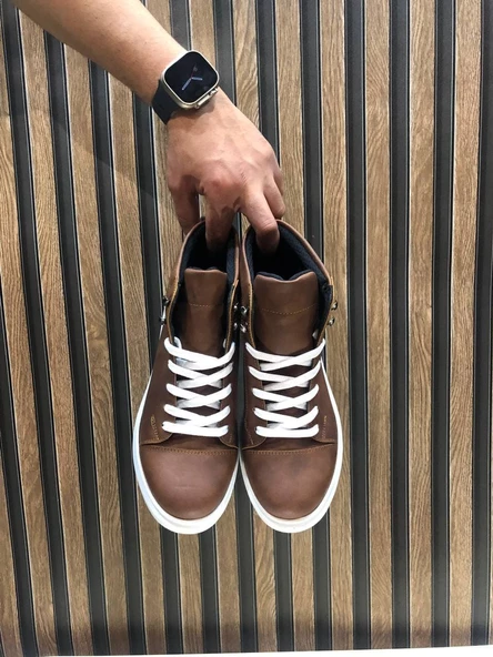 Toronto Bağcıklı Cilt Erkek Spor Bot BT Taba - 3