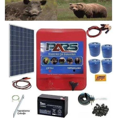 Pars Elektrikli Çit Ayı-Domuz Kovucu Eco Set 2000 (Ahşap Direk İzolatörlü)