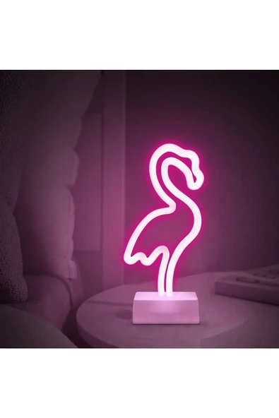 Naturolove  Dekoratif Neon Flamingo Gece Aydınlatması