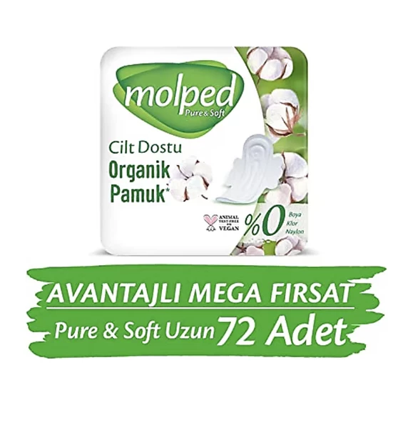 Molped Pure & Soft Uzun 36'lı 2 Adet Hijyenik Ped