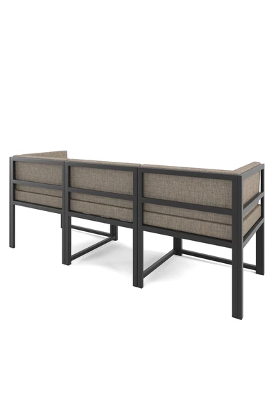 Wood House Petek 3'lü Koltuk Takımı Kahve (MUTFAK,BAHÇE,BALKON,OTURMA ODASI) - 3