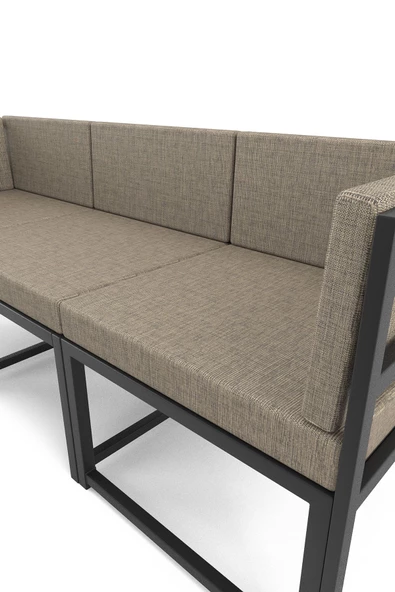 Wood House Petek 3'lü Koltuk Takımı Kahve (MUTFAK,BAHÇE,BALKON,OTURMA ODASI) - 2