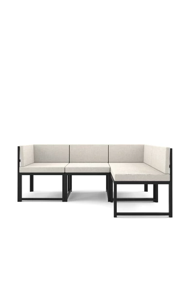 Wood House Ceylin 4'lü Koltuk Takımı Bej (MUTFAK,BAHÇE,BALKON,OTURMA ODASI) - Resim 4