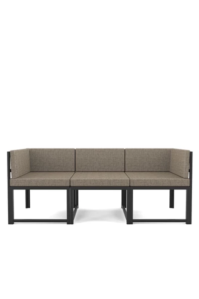 Wood House Petek 3'lü Koltuk Takımı Kahve (MUTFAK,BAHÇE,BALKON,OTURMA ODASI) - 5