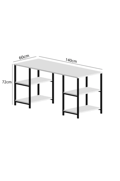 Wood House - Lemontia Çalışma Masası - Beyaz - 2