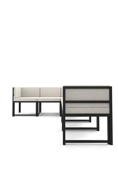 Wood House Parla 6'lı Köşe Koltuk Takımı Bej (MUTFAK,BAHÇE,BALKON,OTURMA ODASI) - 4