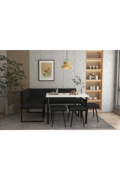 Wood House PAMİR KÖŞE TAKIMI GRİ-BEYAZ  (MUTFAK,BAHÇE,BALKON,OTURMA ODASI) - 2